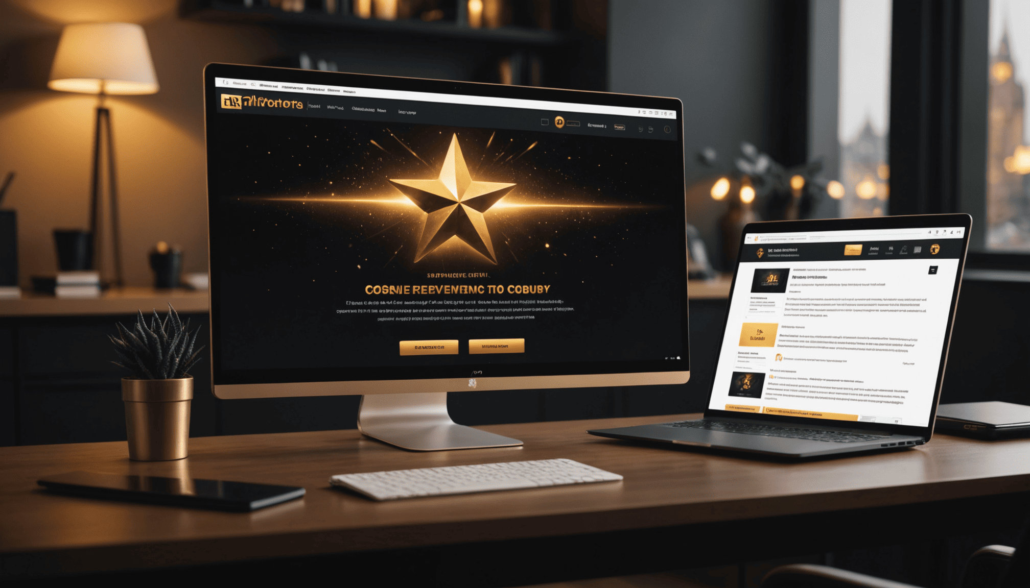 Professional affiliate review page displayed on monitor